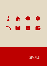Adult Simple / Beige Red g
