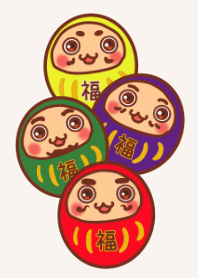 Daruma dolls of various colors