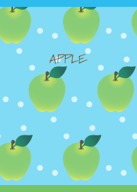 Green apple polka dots  blue J