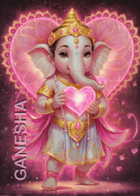 Pink Ganesha -Wealth & Rich Theme