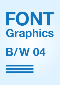 FONT Graphics B/W 04（白/青/シンプル）