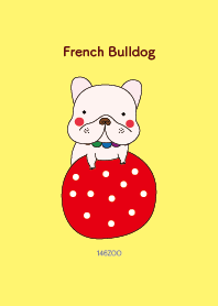 146ZOO French Bulldog yellow red theme