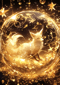 Fortune nine-tailed fox crystal ball