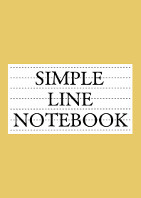 SIMPLE LINE NOTEBOOKj-DUSTY YELLOW