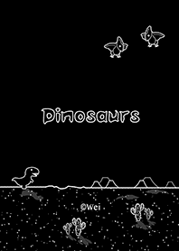 Tiny dinosaurs 01 (black)