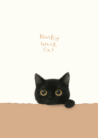 Blinky Black Cat (Light Brown & Yellow)