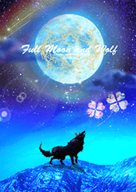 Full Moon and Wolf