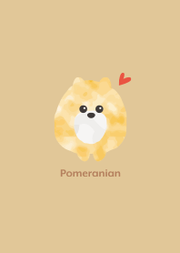 水彩博美犬