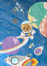 Rainbow space with my Boo