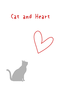cat and heart