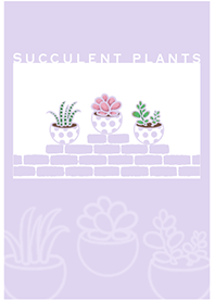 Succulents J-light gray purple (bw3)