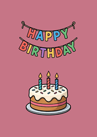 生日快樂願望實現(玫瑰霧粉)