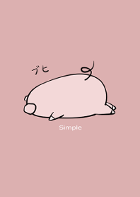 Cute pastel pink pig