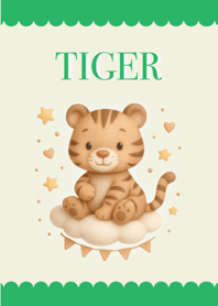 ปีเสือ สีเขียวพาสเทล