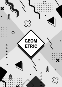 Full Geometric Comic Black