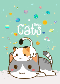 Three Cats Galaxy Mint