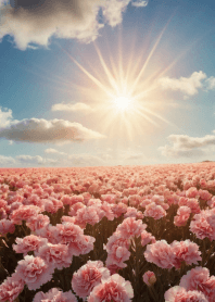 Fashionable carnation field