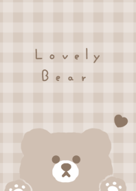 Popping Bear(checker)/beige thick