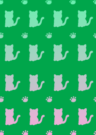 HAPPY GRADIENT CAT/GREEN