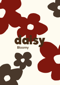Daisy red and brown beige