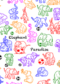 Elephant Paradise #02(white)