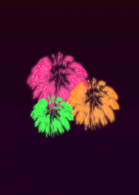 Fireworks of the night sky Deep pink red