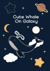 Cute whale on galaxy