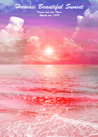 Hawaii beautiful sunset pink