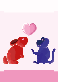ekst Red (Rabbit) Love Blue (Monkey)