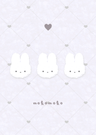 Fluffy Rabbit Tile1 - Purple 03