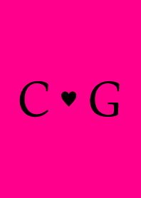 Initial "C & G" Vivid pink & black.