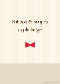 Ribbon & stipes apple beige