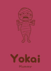 Yokai mummy wine-red