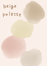 Beige dull watercolor palette