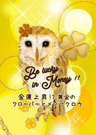 ✴︎金運上昇✴︎フクロウ&金色のクローバー