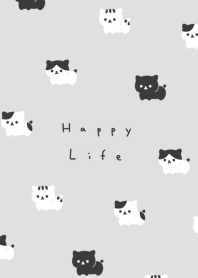 ちいさなねこ. 白とグレー