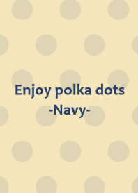 Enjoy polka dots -Navy-
