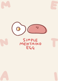 simple Mentaiko fried egg beige.
