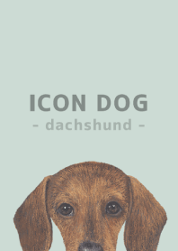 ICON DOG - dachshund - PASTEL GR/02