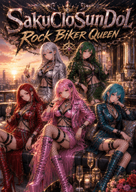 SakuCloSun Rock Biker Queen