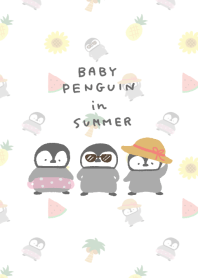 Baby penguin in summer