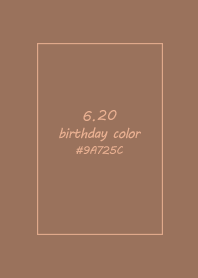 birthday color - June 20