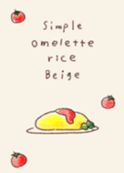 simple Omelette rice beige
