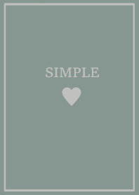 SIMPLE HEART =dusty green=