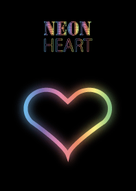 Neon heart pastel version