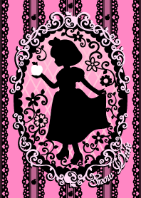 Snow White Silhouette Pink & Black -