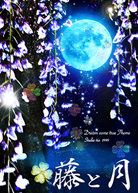 願いが叶う✨藤の花と月