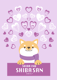 SHIBAINU SHIBASAN -Lovely Heart purple-
