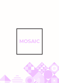 Flat Mosaic White Purple