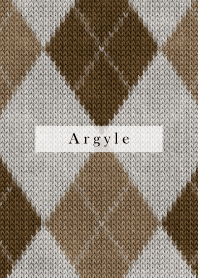 Argyle Style Embroidery beige.